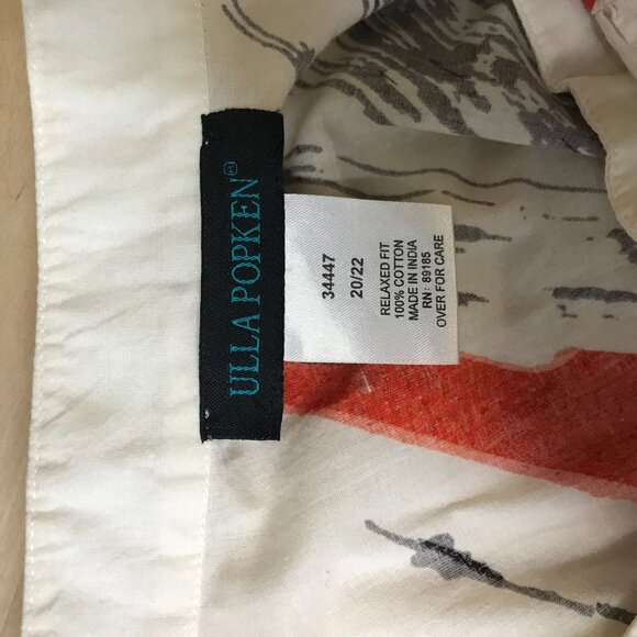 ULLA POPKEN - WOMEN'S 20/22 - ART TO WEAR 3/4 SLEEVE V NECK COTTON TUNIC DRESS - Picture 7 of 7